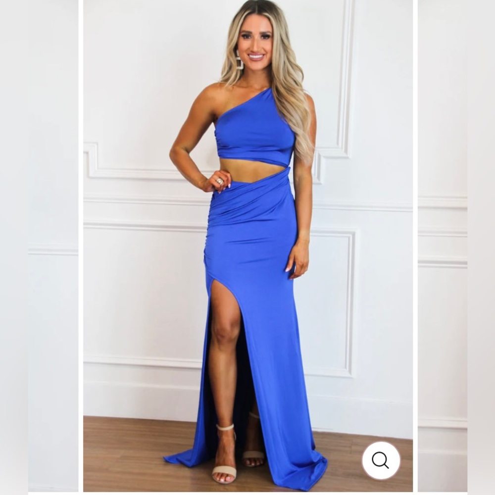 Royal Blue Maxi Cut Out Dress